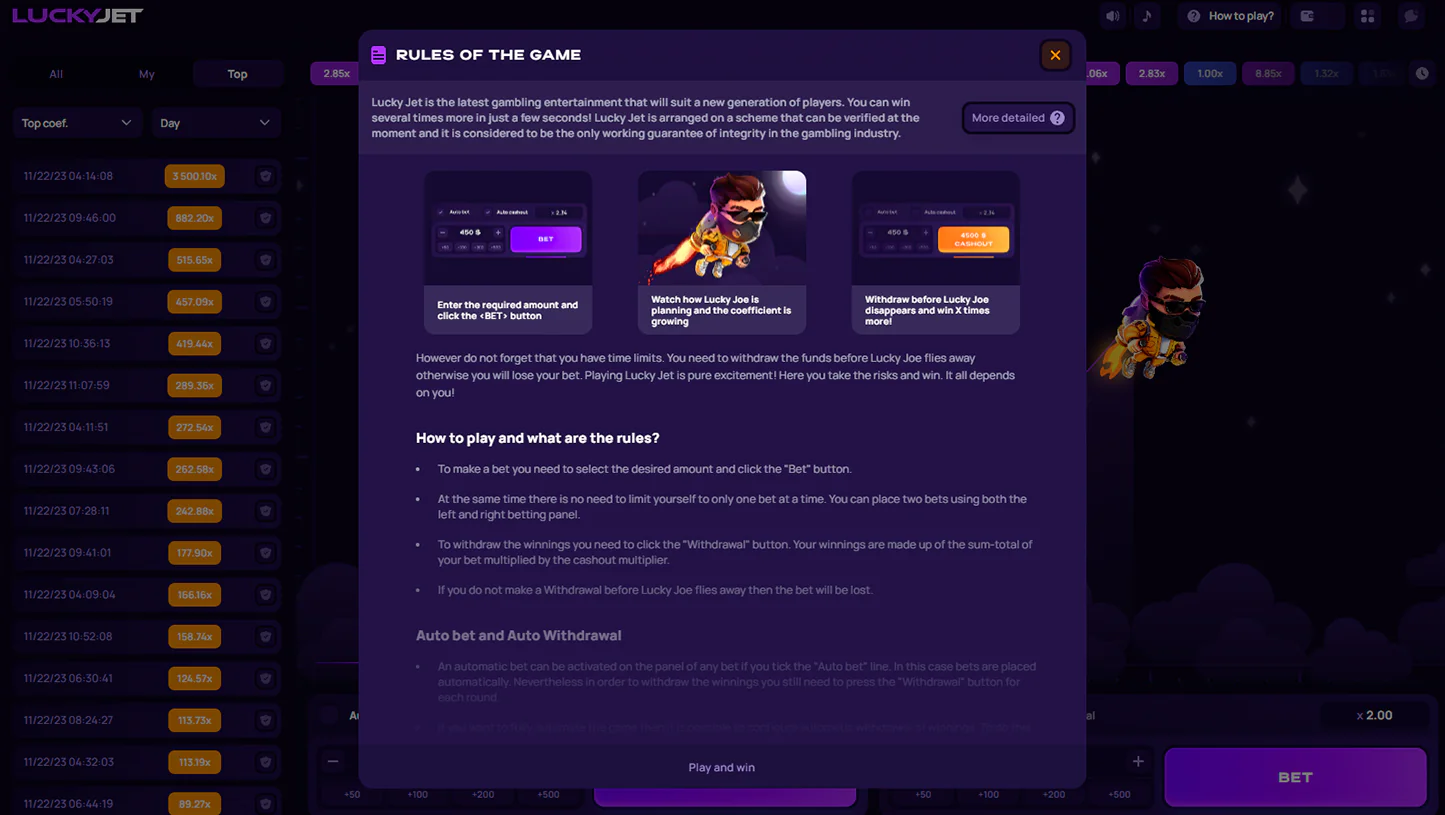 A guide to crash game Lucky Jet