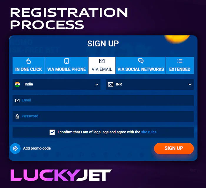 Create an account at MostBet Casino - instructions